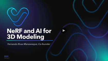Screenshot webinar NeRF and AI for 3D Modeling