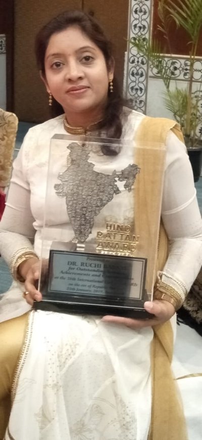 Dr. Ruchi Bansal received Hind Rattan Award