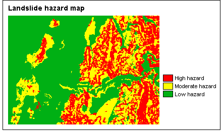 Landslide hazard map