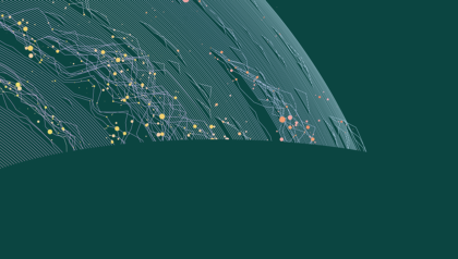 A logo of an abstract picture of a globe