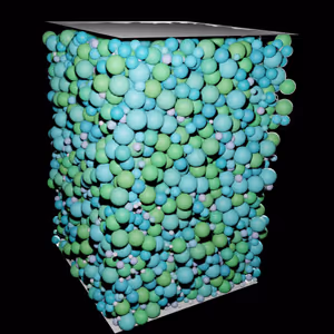 Particles under uni-axial compression