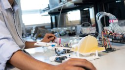 Students working on Robotic Systems for Breast Biopsy