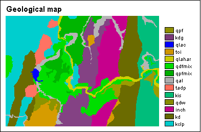 Geological map of the Chinchiná area (Colombia)