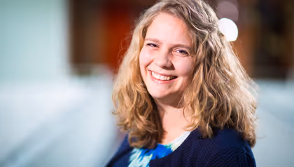 University of Twente researcher Greanne leeftink looks into the camera