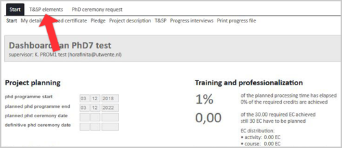 Screenshot of Hora Finita dashboard