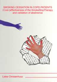 Cover of the thesis Smoking cessation in COPD patients. Author: Lieke Christenhusz