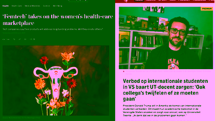 Washington Post article featuring Naomi Jacobs and Tubantia article featuring Nolen Gertz